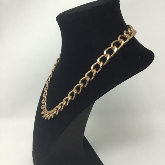 Gold Plated Chain Link Necklace (G2) - Picture 2 of 6